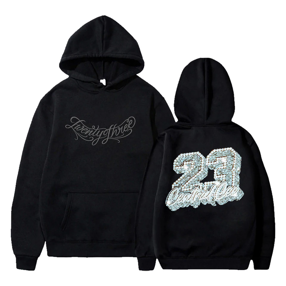 Central Cee 23 Hoodie Fashion Long Ruckve Streetwear Men Dámske s kapucňou 2023 Svetové turné hip hopové oblečenie