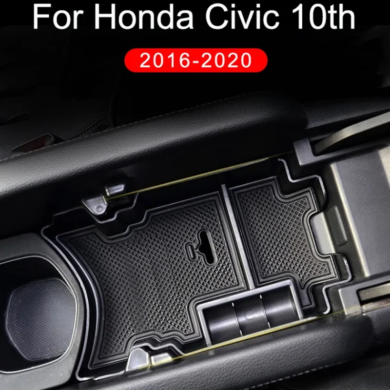 Central Organer Organizátor kontajnerov Držiteľ podnosov Tray Storage Box Pallet pre Honda Civic 10. Gen Sedan 2016 2017 2018 2019 2020 2021