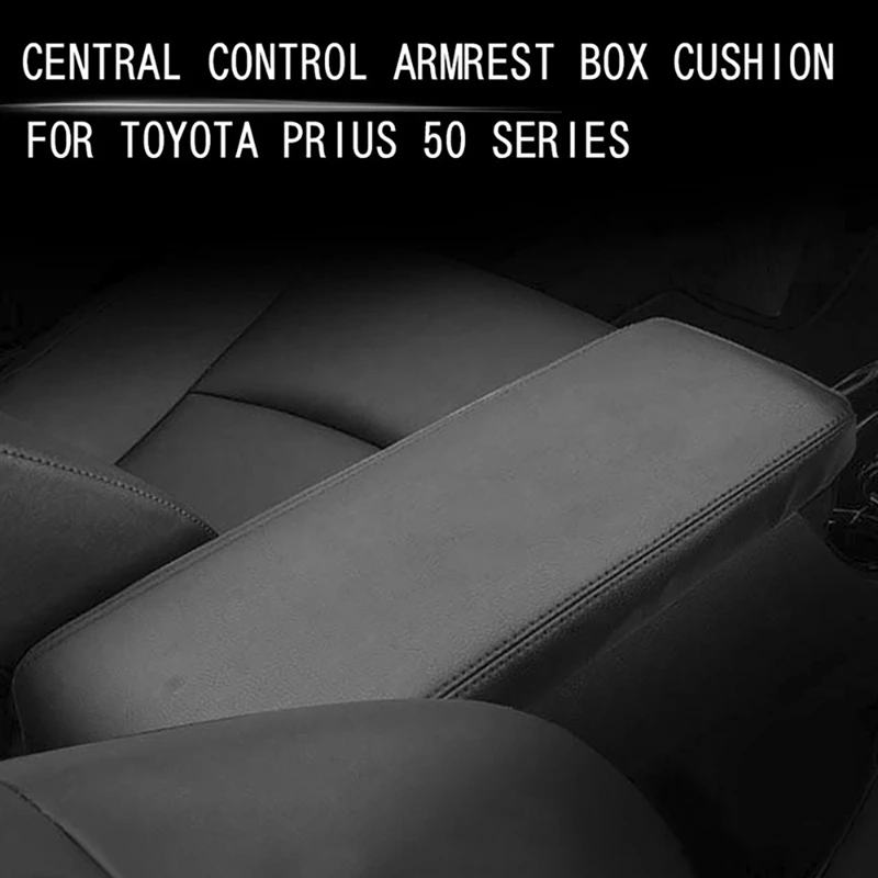 Centrová konzola Console veko lakťová lakťová lakťová lakťová skrinka Kožná ochranný kryt vankúšovej podložky pre sériu Toyota Prius 50