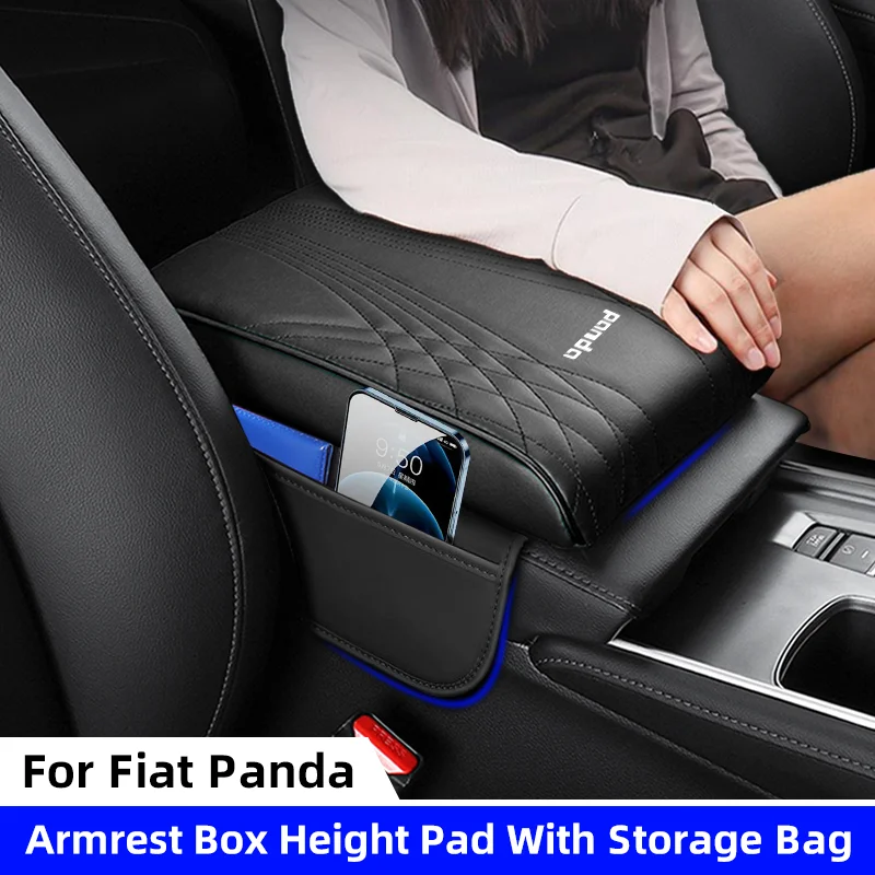 Centrová konzolová lakťová lakťová lakťová lakťová lakťová podložka s skladovacím vreckom pre fiat panda 2 3 4x4 169 141 312 319 750