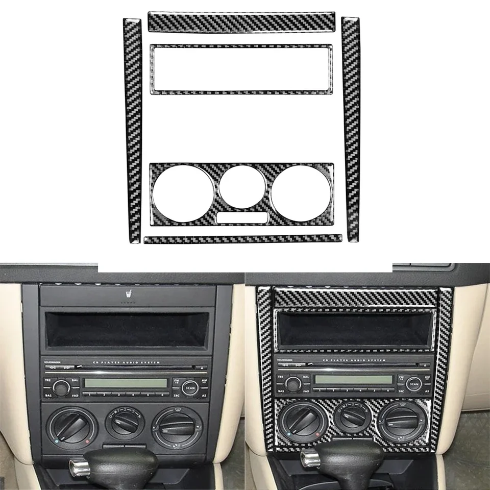 Centrum automobilového centra Ovládací panel klimatizácie gombíka OBCHOD DECORATÍVNA NÁKLADA PRE VOLKSWAGEN GOLF 4MK4 1999-2004