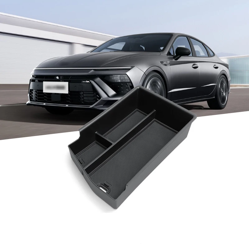 Centrum Console Console Storage Box Organizátor Tray Organizátor upratovanie pre Hyundai Sonata 2024 N-line interiérové ​​príslušenstvo