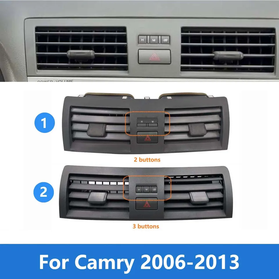 Centrum Ruili81 pre Toyota Camry Dash 2007-2013 A/C Klimatizácia Vzdiatky Orezanie Vložte Vodičský panel Vozidlá mriežky