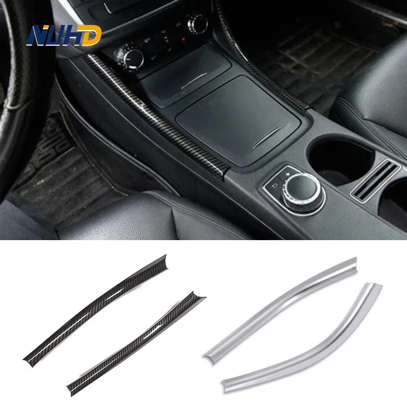 Centrum Storage Box Ship Shift Ship Ship Cover Interiérové ​​nálepky pre Mercedes-Benz A CLA CLA GLA W176 C117 X156 2013-2019