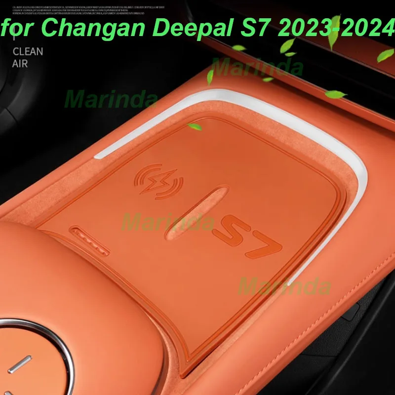 Centrálne bezdrôtové nabíjacie podložky pre Changan Deepal S7 2023-2024 Silikónový protišmyk pod vnútorným doplnkom stredovej podložky