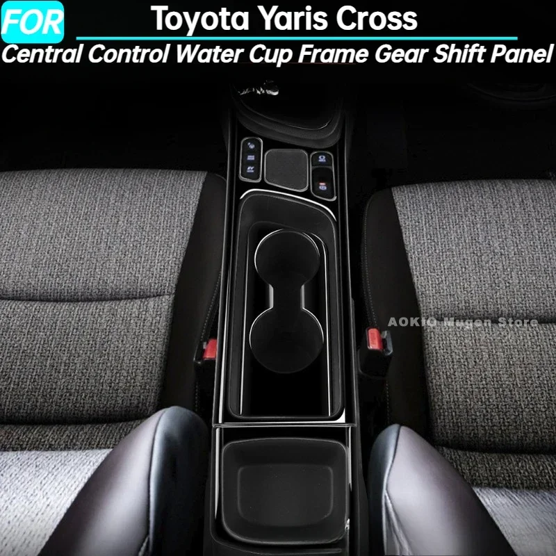 Centrálny ovládací vodný pohár rámu Rámový rad prevodový panel pre panel pre Toyota Yaris Cross Interior Accessories 2022 2023 2024 RHD
