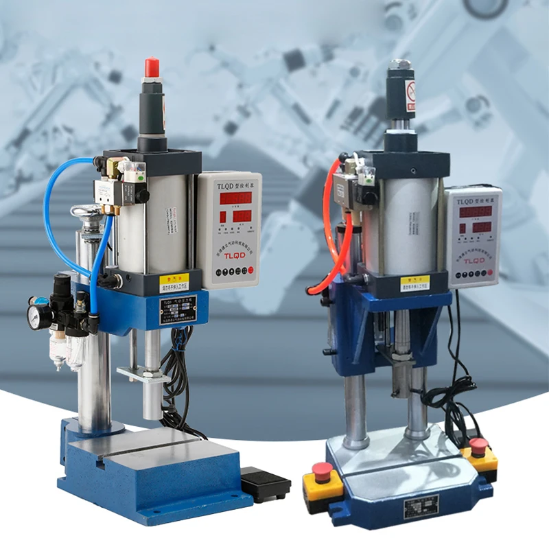 Certifikácia CE Pneumatický otvor dierovací stroj 200 kg 63 Typ Press Press malá rýchlosť plynu High Precision Niting stroj