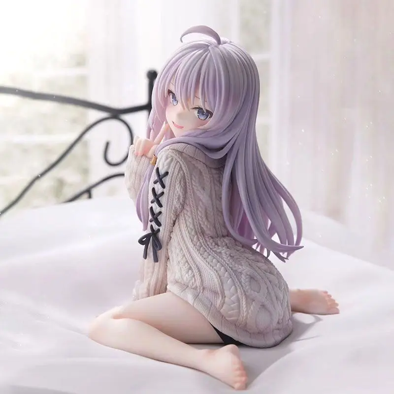 Cesta figúrky anime Elaina Anime GK model Elaina Sweater Doll Action figare Decor Darček hračky 13 cm