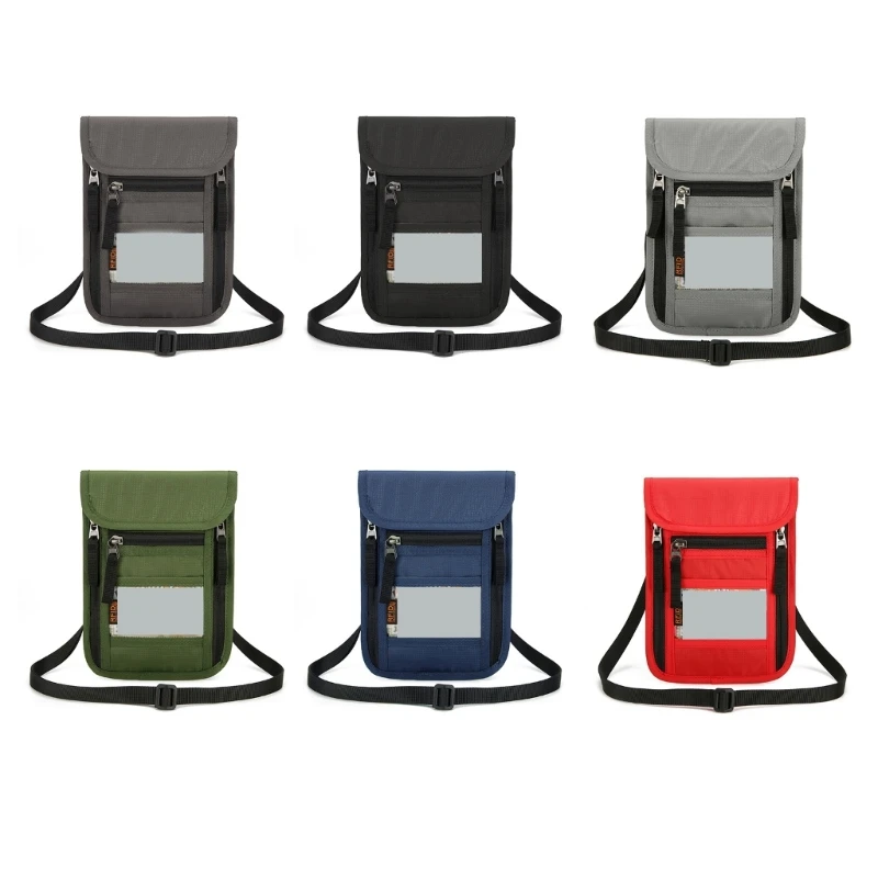 Cestovná peňaženka krk na krk Peňaženka a držiak cestovné vrecko Crossbody Travel Organizátori cestovné príslušenstvo E74b