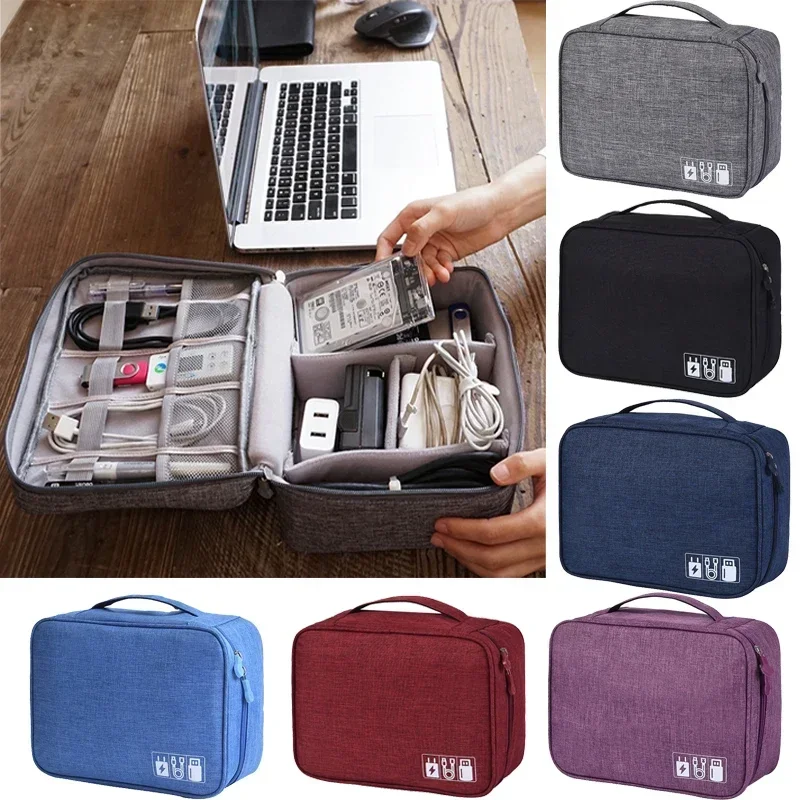 Cestovné káblové vrecko Prenosné digitálne gadget organizátor gadget na nabíjačke kozmetické zipsové úložné puzdro Kad súpravy Príslušenstvo príslušenstvo