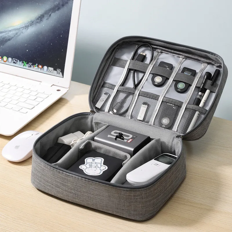 Cestovné káblové vrecko Prenosné digitálne gadget organizátor gadget na nabíjačke kozmetické zipsové úložné puzdro Kad súpravy Príslušenstvo príslušenstvo