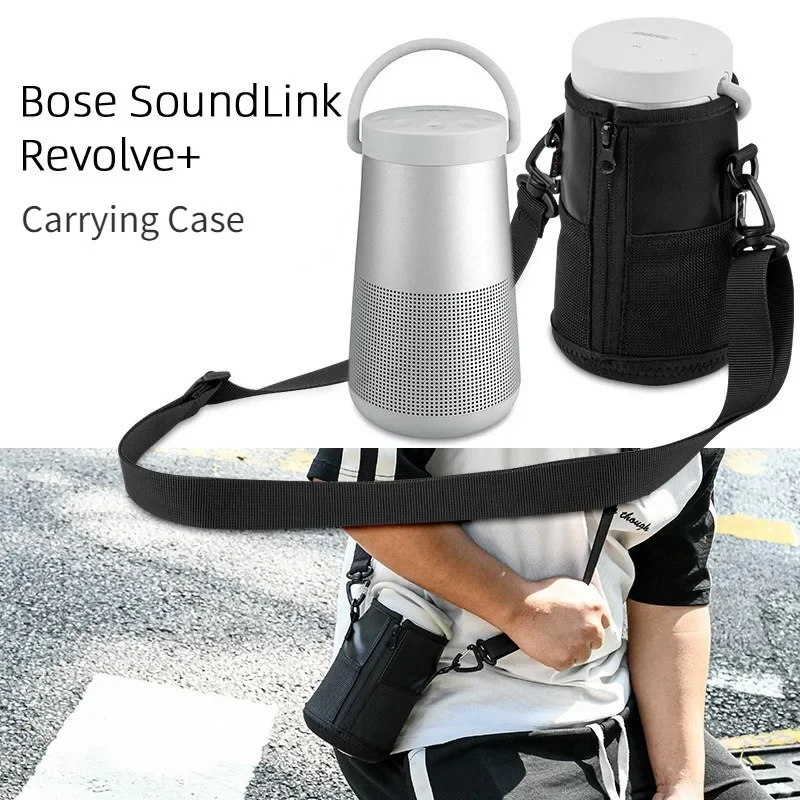 Cestovné puzdro pre Bose SoundLink Revolve+ Bluetooth reproduktorový kryt reproduktora s nastaviteľným ramenným popruhom