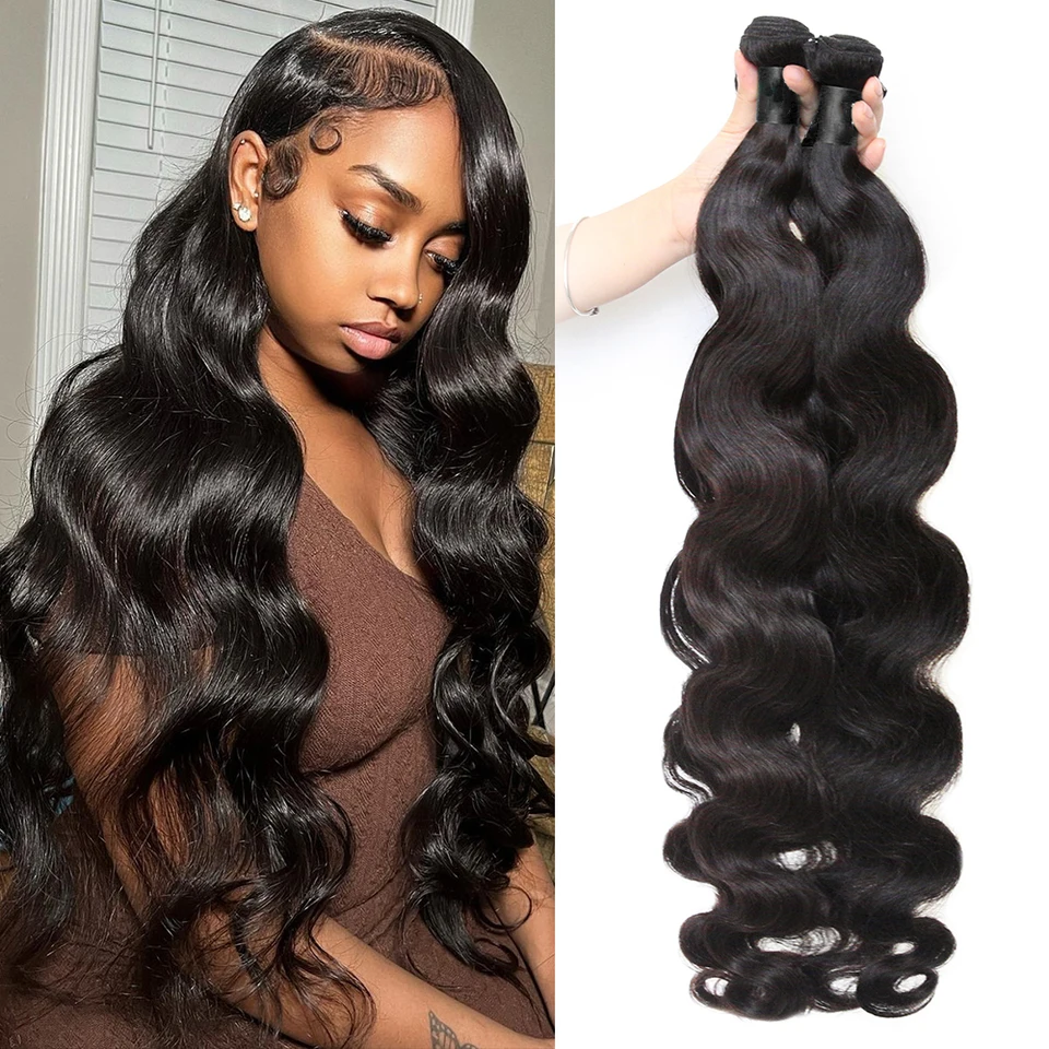 Cexxy Body Wave 30 32 40 palca panenské brazílske vlasy väzby ľudské vlasové zväzky prírodné farby 100% ľudské predlžovanie vlasov