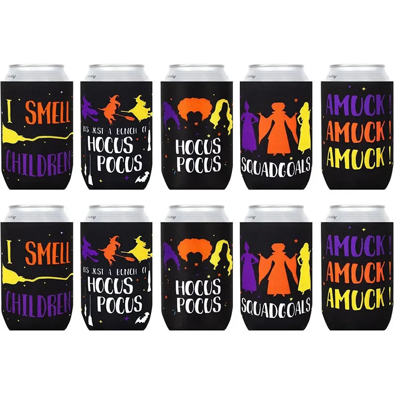 Cezhraničný čierny a biely Halloween Dámsky čarodejnícky pohár sada potápačského materiálu Hocus POCUS Black Cup Set Party Dekorácie