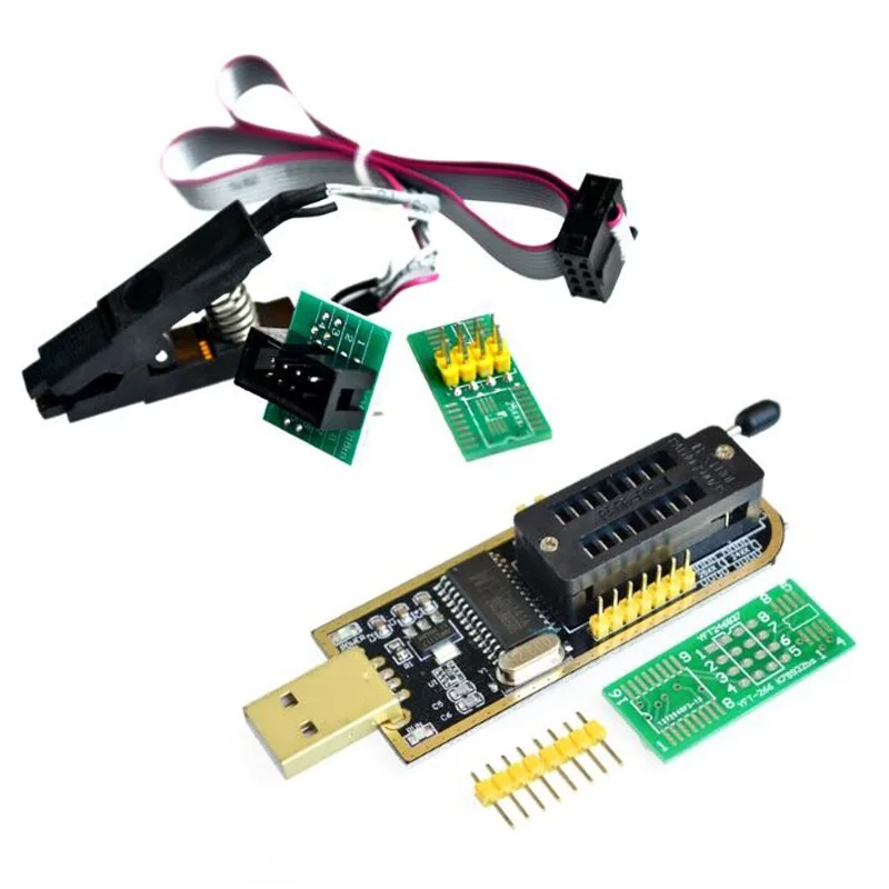 CH341A 24 25 Series EEPROM FLASH BIOS USB Programátor Modul + SOIC8 SOP8 Testovací klip pre EEPROM 93CXX / 25CXX / 24CXX