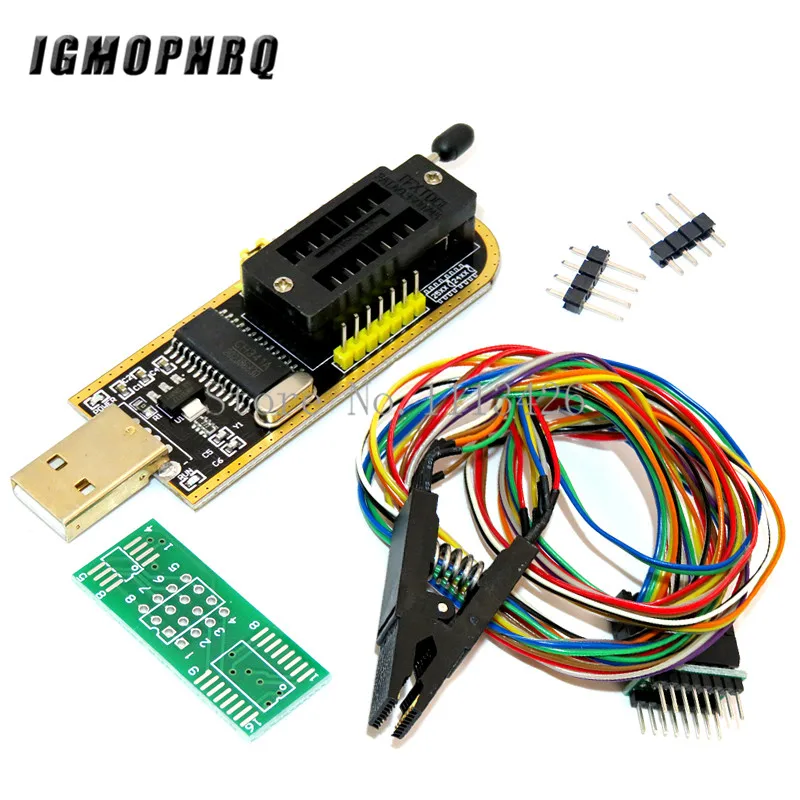 CH341A 24 25 Series EEPROM FLASH BIOS USB Programátor Modul + SOP16 SOIC16 Testovací klip pre 25 sérií RT809F TL866CS TL866A