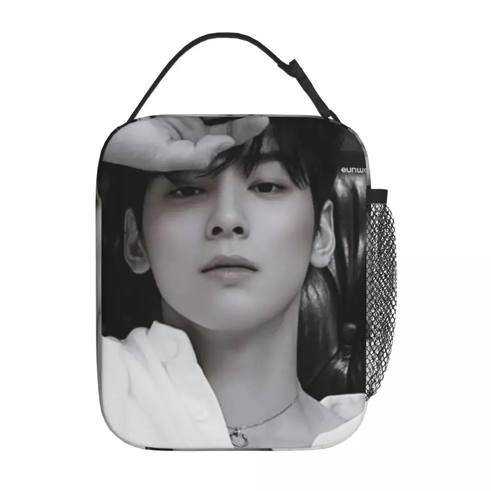 Cha eun woo KPOP Idol Merch Izolovaný obedový taška na tašku pre kancelársku krabicu Prenosné tepelné chladič obedové boxy