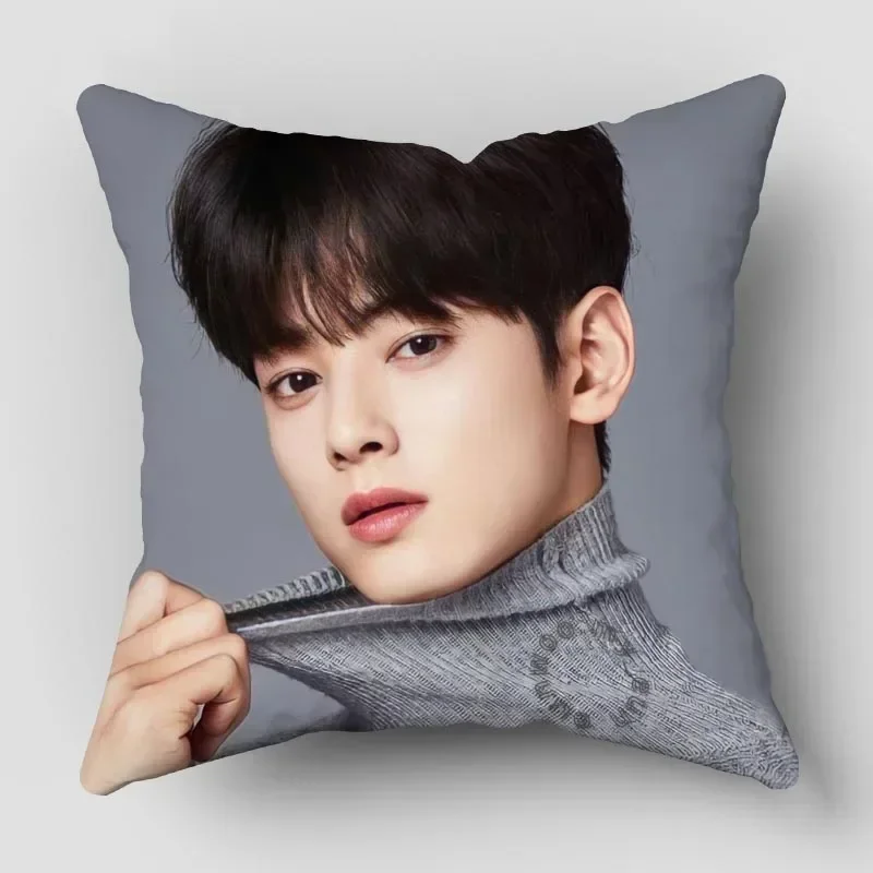 Cha Eunwoo Sofa Cushions Decor Cushion Cover 45x45 Pilow Case Decorative vankúše pokrývajúce dekoráciu auta vankúš 0414