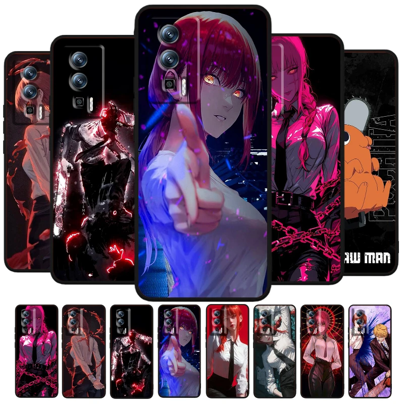 Chainsaw Man Movie Comic Anime pre Xiaomi Redmi 9a 9a 9C 9AT 10C 9 9T 10 12C 13C A3 12 K60 A1 K50 K40 5G Čierny kryt telefónu Puzdro