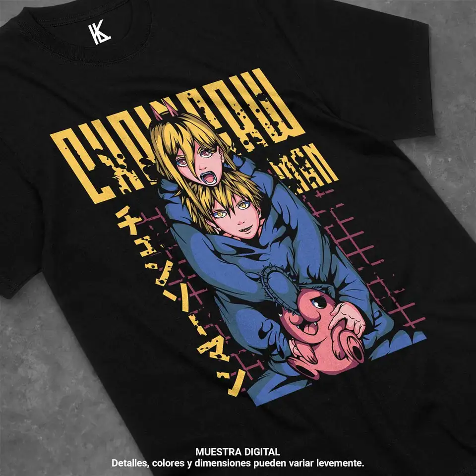Chainsaw Man Tričko anime manga unisex košeľa mäkké tričko Všetky veľkosti