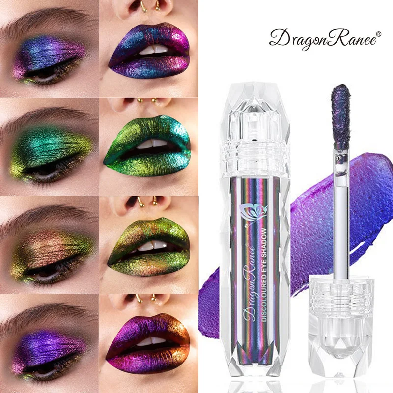 Chameleon Liquid Eyeshadow Kov kovový chameleón make -up pery lesklý pigment trblietky očné tieňové rúž lesk Diamond Eyeshadow