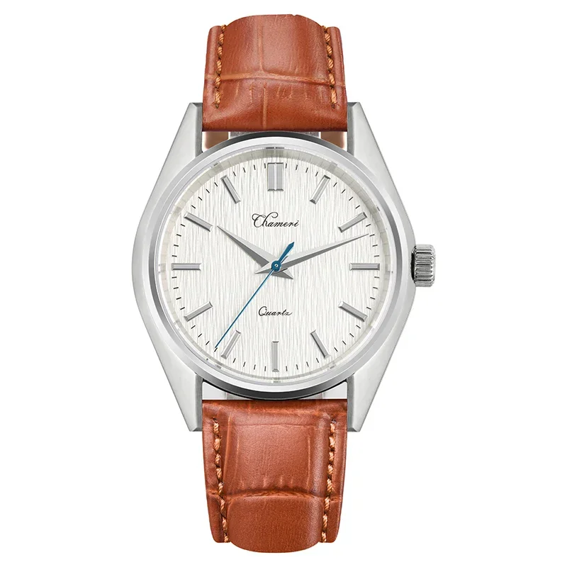 Chameri šaty Quartz hodinky 40 mm zafír Crystal Crystal Castal Ocel Witerproof VH31 Quartz Movement Fashion Casy Men Wristwatch