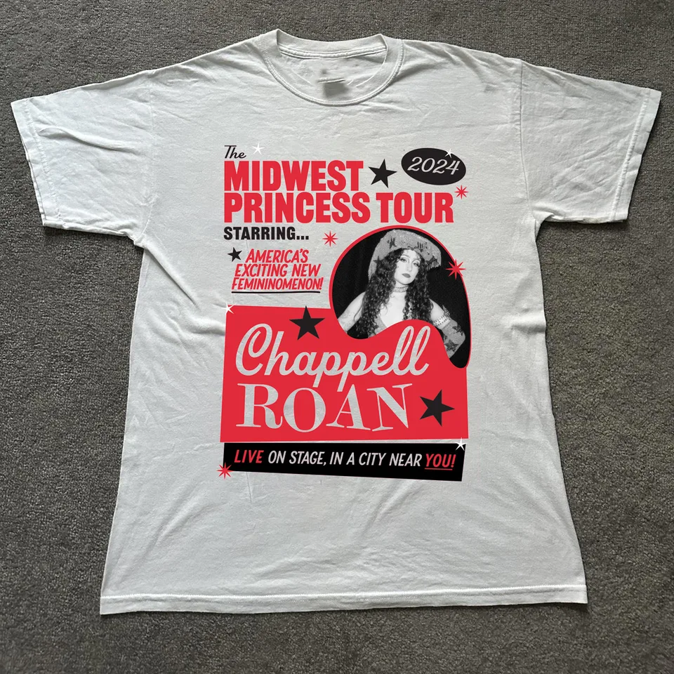 Chappell Roan The Midwest Princess Tour 2024 v plnej veľkosti s až 5xl tričko GC2450
