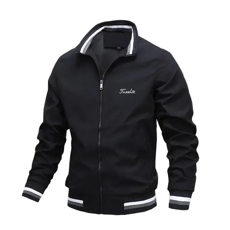 Chaqueta de Golf Con logotipo para hombre, deportiva neformálne, la moda, prueba viento, primavera y otoño