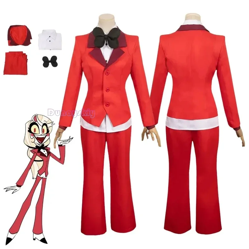 Charlie Morningstar Cosplay Cartoon Hotel Fantasia kostým pre maskovanie dospelých žien Top nohavice oblečenie Halloween Karneval