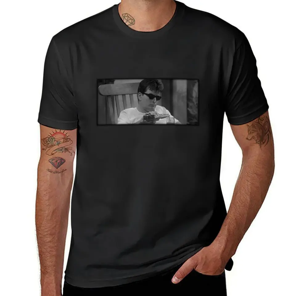 Charlie Sheen (čiernobiele) Tričko Animal Prinfor Boys Vintage Clothes Blacks Rýchlo sušené pánske tričko Grafika