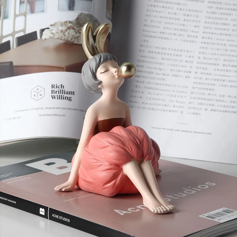 Charmová bublina Gum Girl Figuríny, moderná domáca dekorácia, dekorácia večierkov, sladký darček pre dievčatá, krásne ozdoby v miestnosti, darček k narodeninám