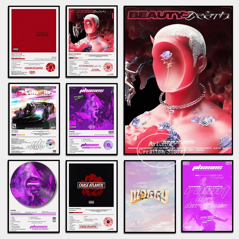 Chase Atlantic Chase Atlantic Album Plagáty Pop Music Album Cover Cover výtlačky plátno maľba Wall Pictures Bedroom Club Domovod
