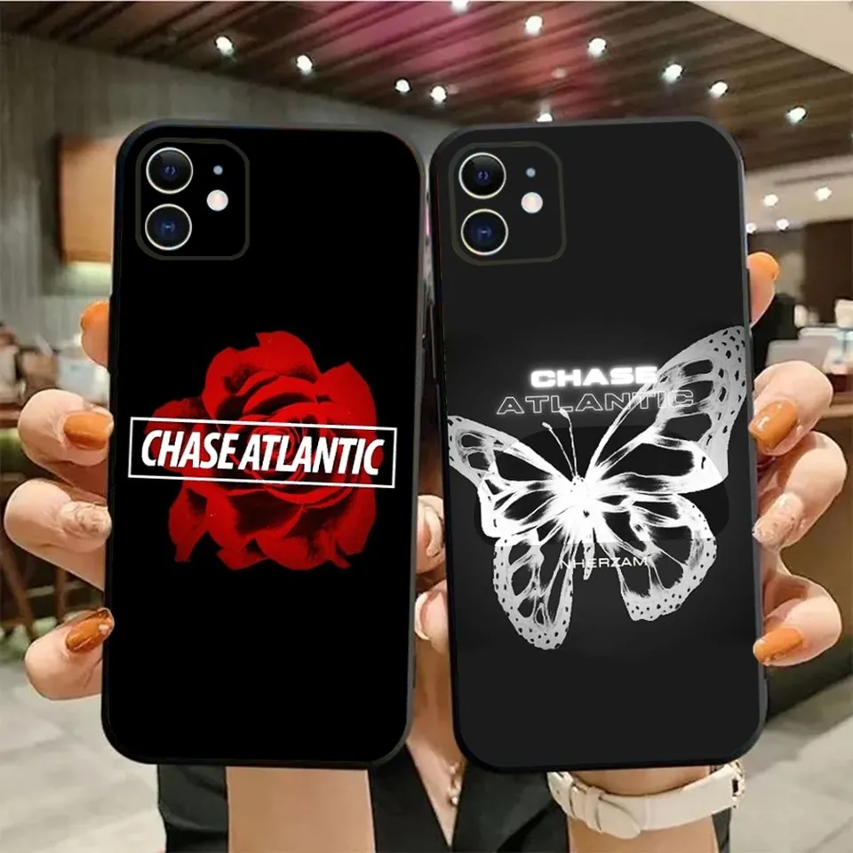 Chase Atlantic Music Group Pase pre iPhone15,14,13,12,11, Pro, Max, Plus, Mini, X, XS, XR, 8,7,6, S, Plus, SE Soft Soft Black Case
