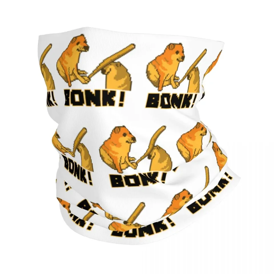 Cheems bonk meme pixel umenie zimná čelenka krk teplejšie muži Ženy na turistickú kempingovú trubicu šatka shiba inu psie tvár bandana gaiter