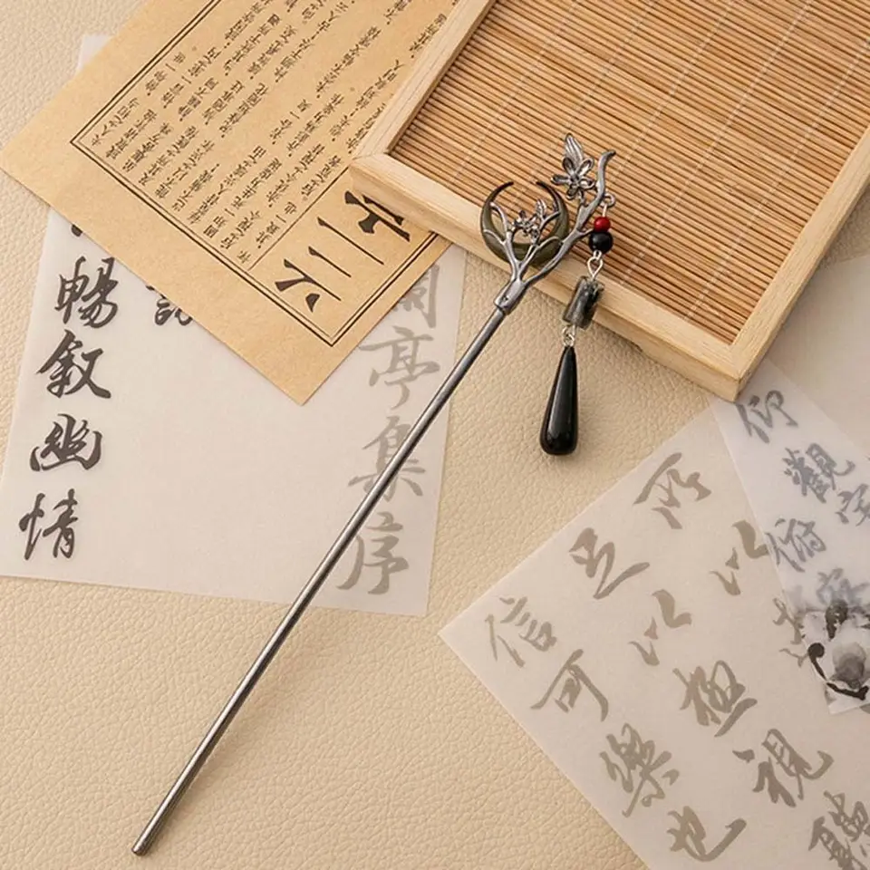 Cheongsam hanfu polmesiac krok Shake Hairpin Headdress Darček na vlasy Prívesok prívesok na vlasy zliatiny zliatiny Moon Mesiac