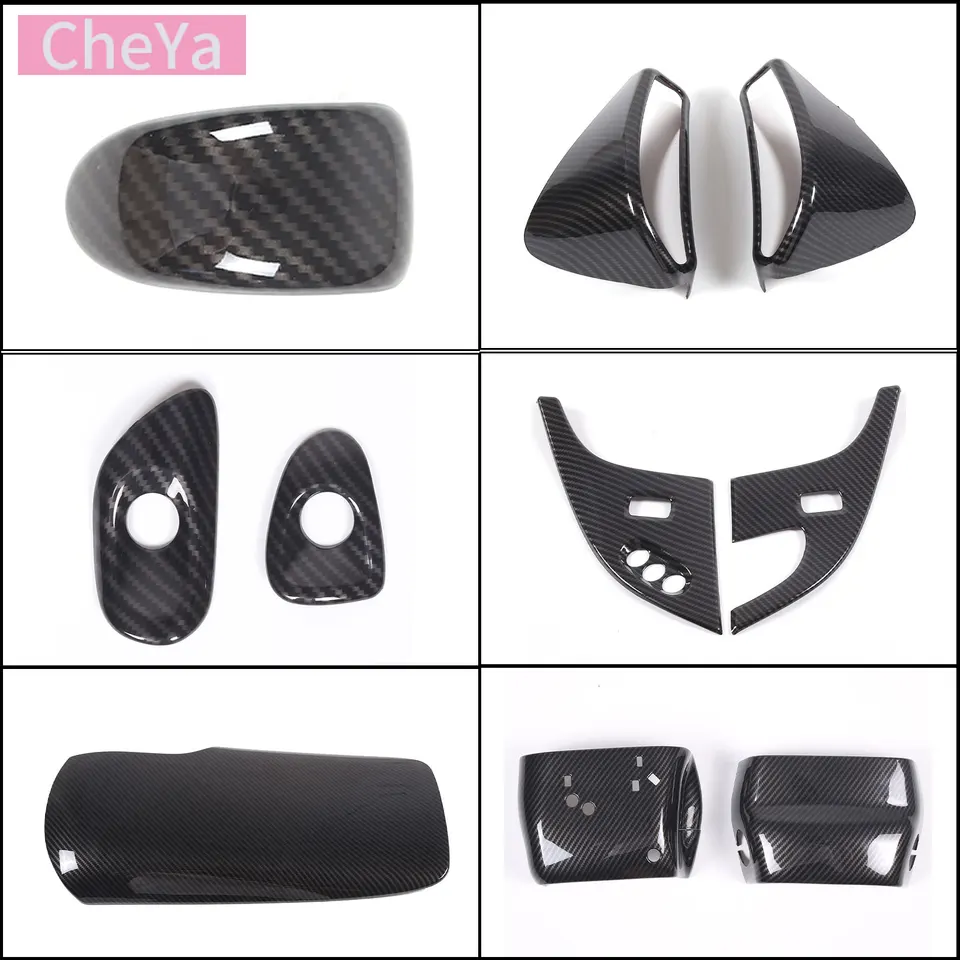 Cheya ABS uhlíkové vlákno automobilové okno sklo sklo výťahový výťahový výstredný prevodový panel Rám prevodovku prevodovku pre Chevrolet Corvette C6 05-13