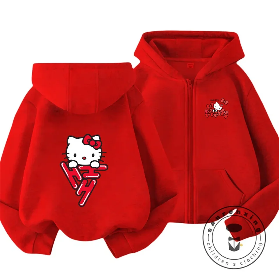 Chic a Cozy Hello Kitty Cartoon mikiny pre deti Fanúšikov