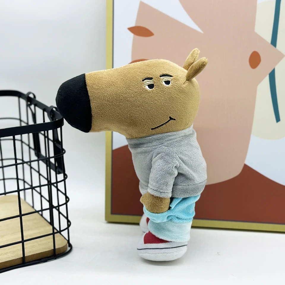 Chill Guy Meme Plush Fun Internet Celebrity Dog Plys Hračka, pes s rukami v vreckách, sprievodná plyšová hračka, vianočný darček