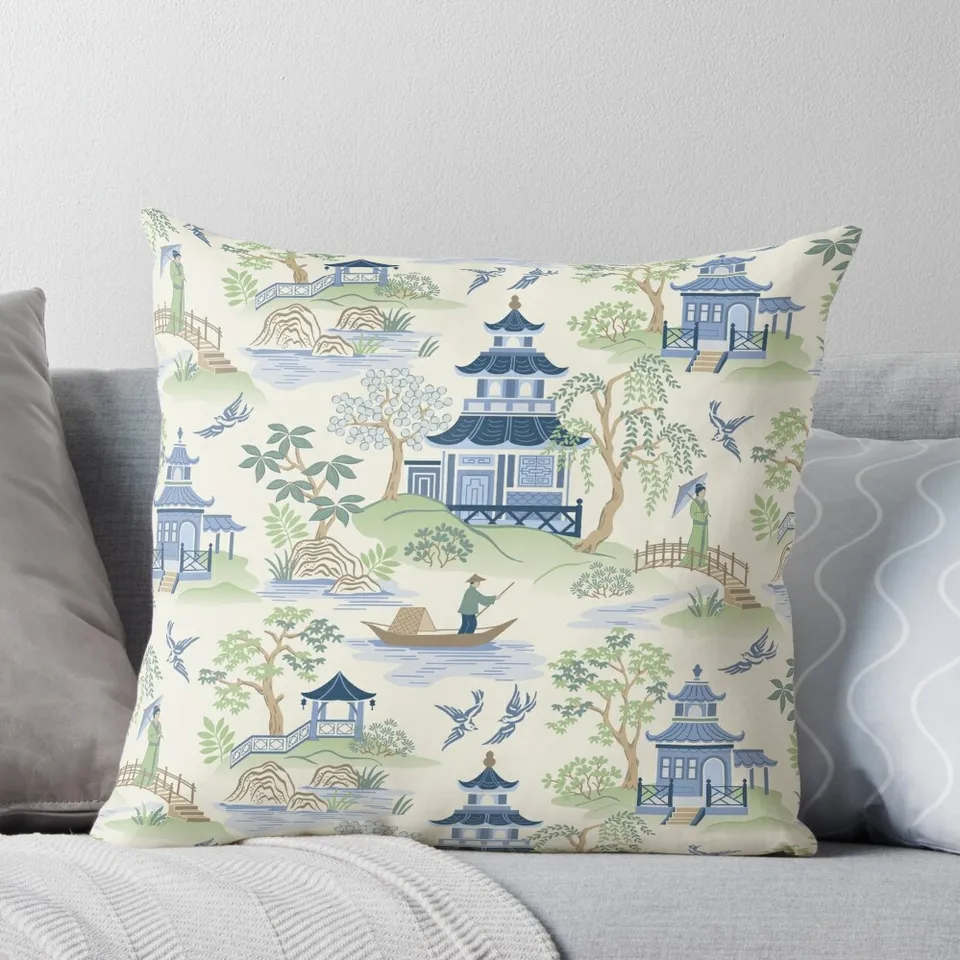 Chinoiserie hádzať vankúš Autumn dekorácie vianočné obaly vankúše domáce dekorácie