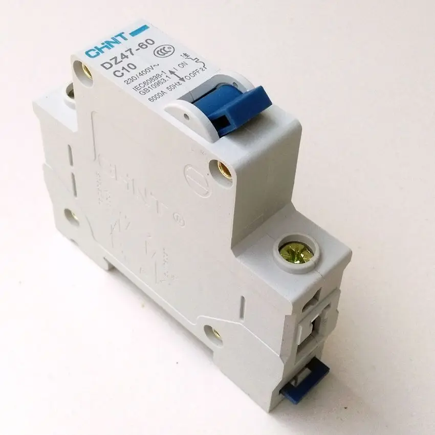 Chint DZ47-60 C10 AC230/400V 1P 10A menovité prúd 1 pól Miniatúrny istič C45