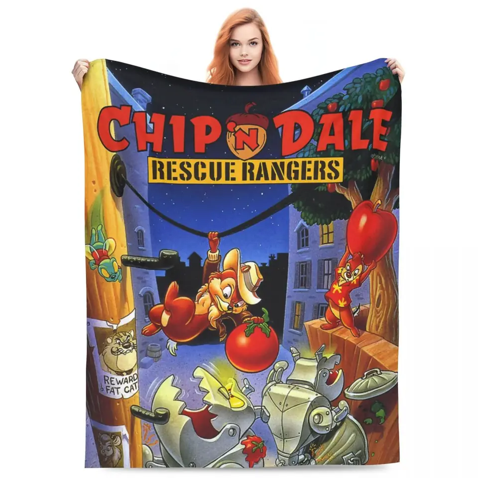 Chip N Dale Rescue Rangers Dekoratívna dekoratívna flanelová prikrývka na gauč