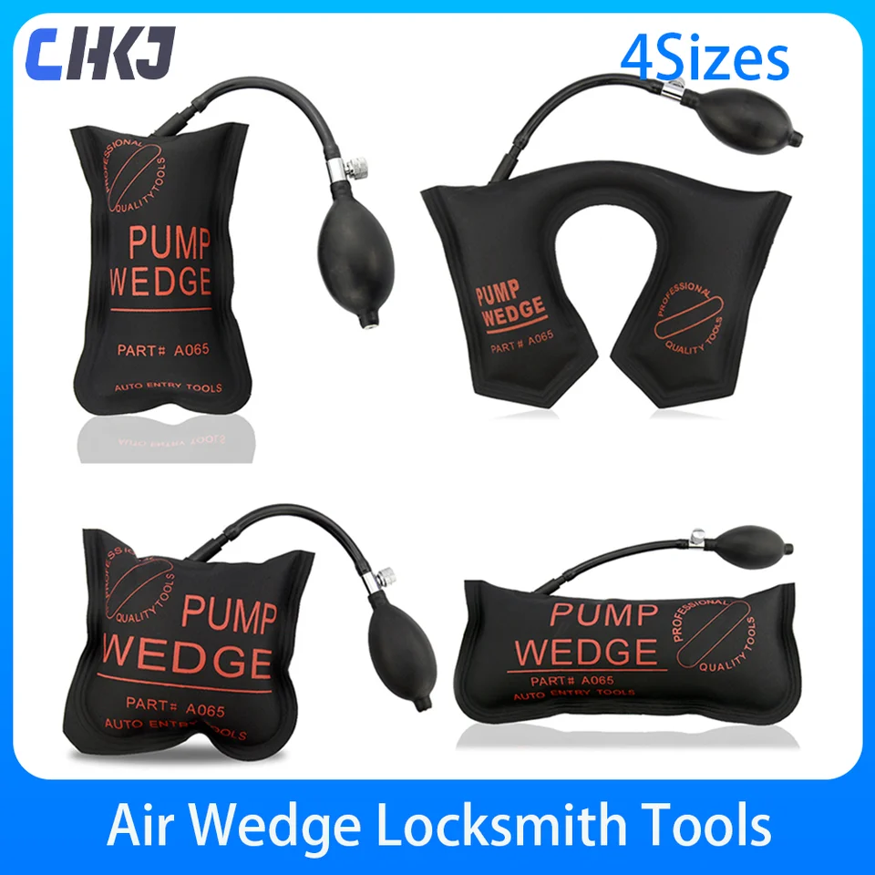 CHKJ 4SISESS PUMP KLOŽNÉ LOCKYSMITH Nástroje Čierne automatické vzduchové klinové airbagové súpravy Set Otvorené dvere zámku dverí ručný náradie Oprava náradia