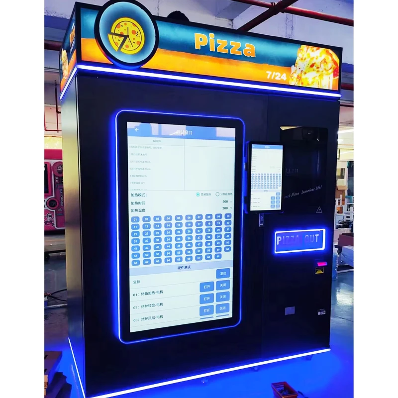 Chladený stroj na pizzu Plne automatické predajné automaty na pizzu pre vonkajšiu pizzu