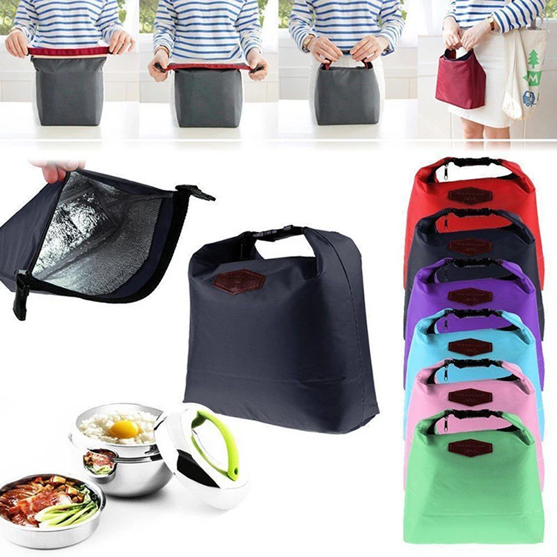 Chladiaca taška nepremokavá nylon Praktické malé prenosné ľadové vrecká 6 farebných termos obedový box piknik paket bento box potravinová taška