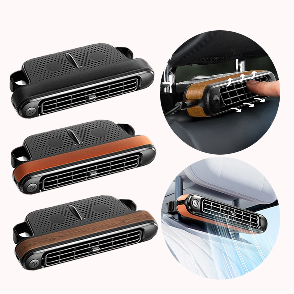 Chladiaca vzduchová hlava Vzduch automobilu 3 Rýchlosti nastaviteľné chladič automobilu USB napájané zadné sedadlo Ventilátor pre cestujúcich predných zadných sedadiel