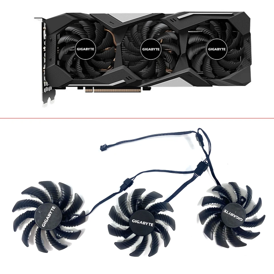 Chladiaci ventilátor 78 mm 4pin PLD08010S12HH T128010SU GTX1660 GAMING GPU pre GIGABYTE GTX 1660 GAMING GTX 1660 Super VIDEO FAILS