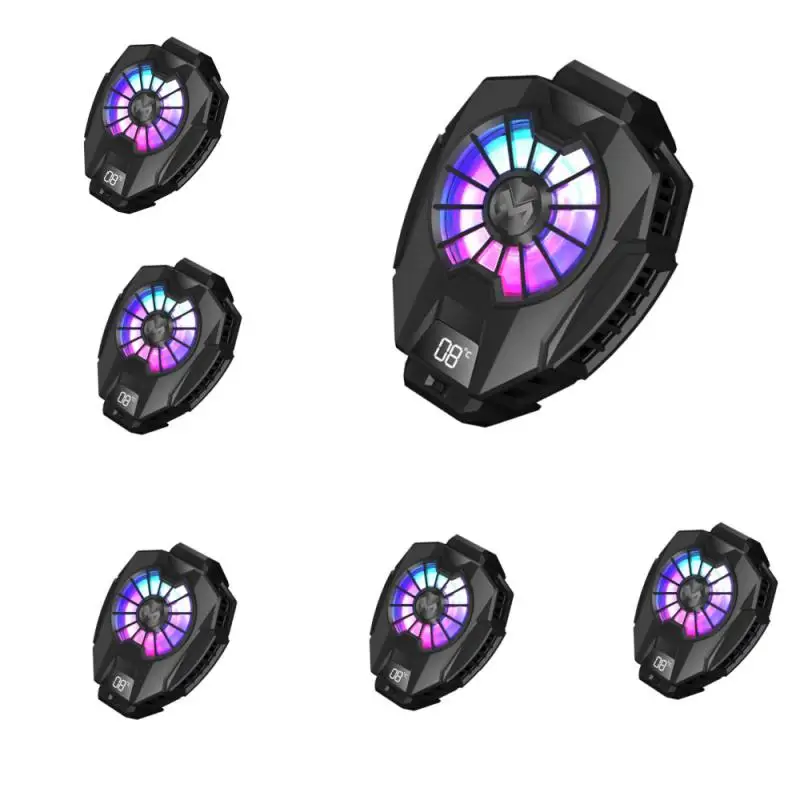 Chladič mobilného telefónu Dual RGB chladiaci ventilátor Telefón Chladič pre Xiaomi chladič chladiča chladiča chladiča pre chladenie hier pre PUBG Genshin Impact