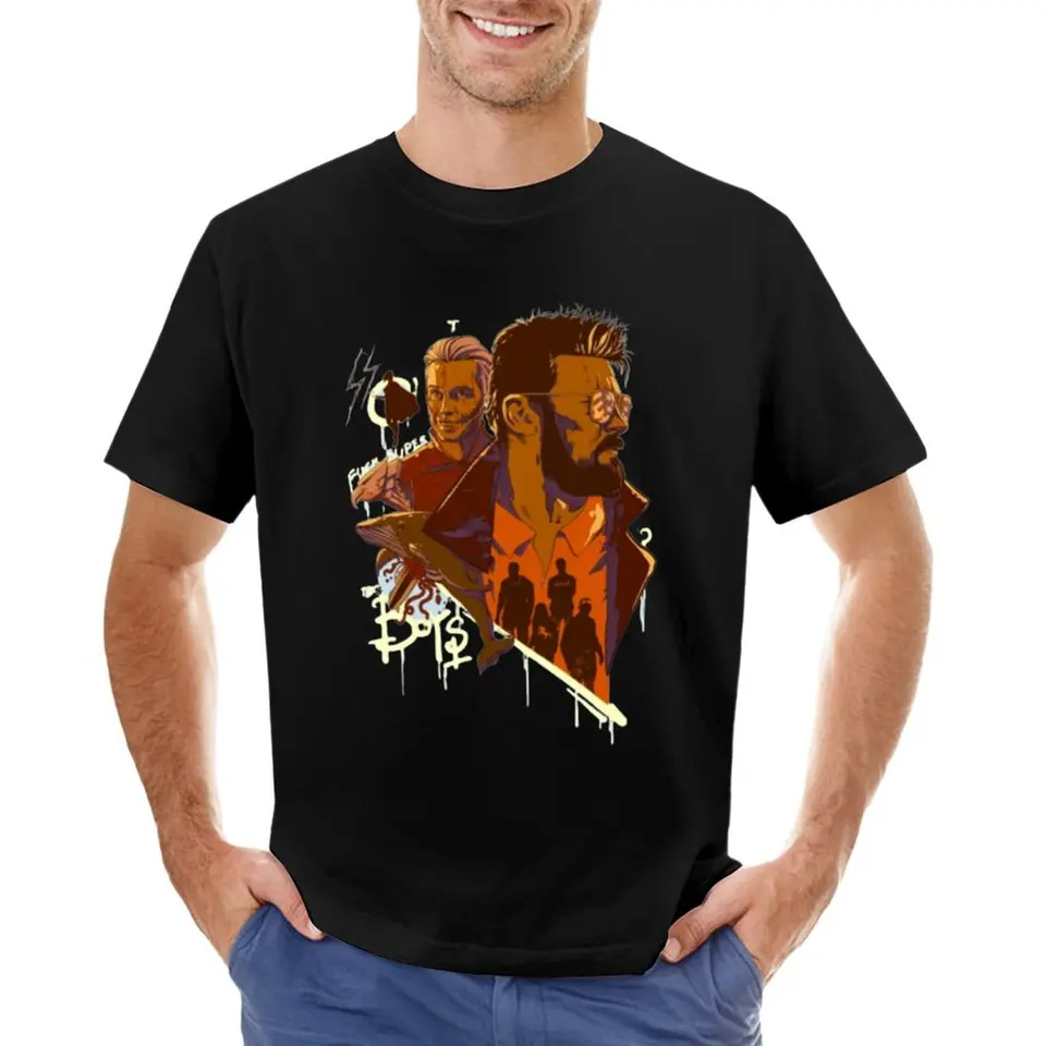 Chlapci 3 Butcher Tričko Street Wear Wear Kórejské módne pánske grafické tričká anime