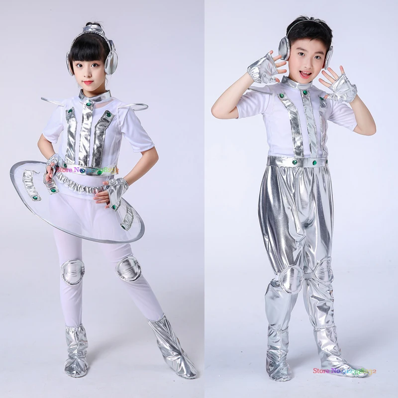 Chlapci Dievčatá cosplay cudzí robot robot kriedok astronaut kostým halloween karneval oblečenia oblečenia detské deti rola hraním detského obleku