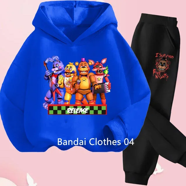 Chlapci Dievčatá oblečenie Fanf Hoodie Set Kids 2pcs Jarná jeseň päť nocí v Freddy Cartoon Hooded +Pants Tracksuit Girls Clothing